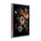 Stupell Industries Realistic Colorful Floral on Black Black Framed Floater Canvas Wall Art, design by Creative Studio